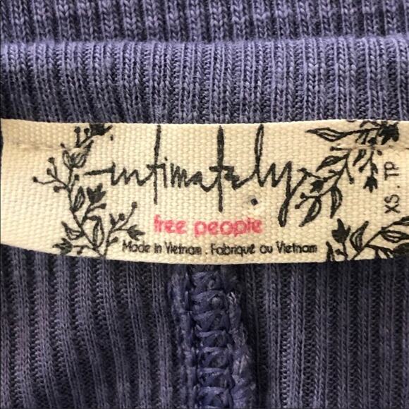 Free People Rock the Boat V neck Top in Purple - Picture 10 of 12